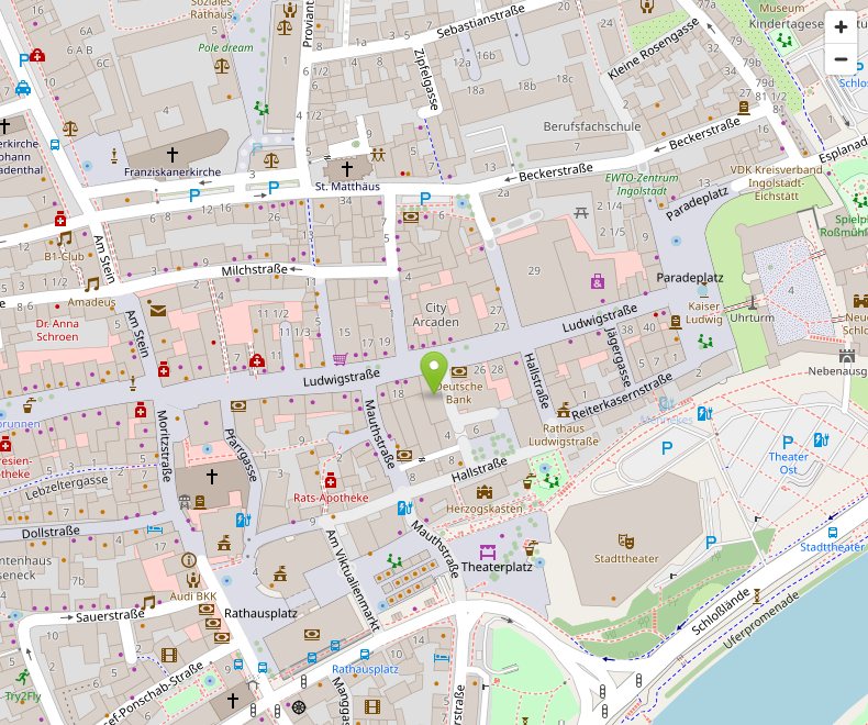 Karte: Ludwigstraße 22, 85049 Ingolstadt